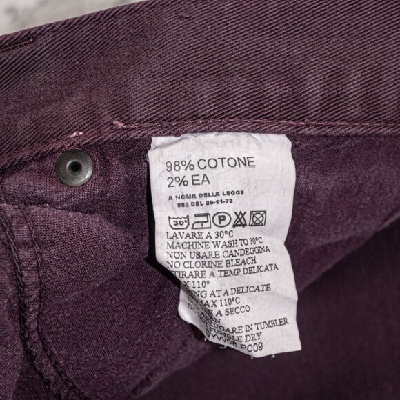 David Mayer Naman Men's slim Denim Jeans in Burgundy Size 52 36w - Picture 12 of 12